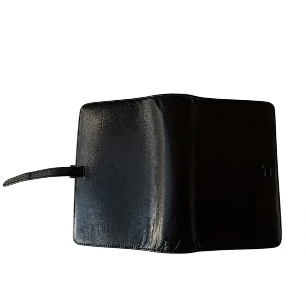 Vintage Coach Black Leather 6-Ring Agenda Planner Organizer Glove-Tanned